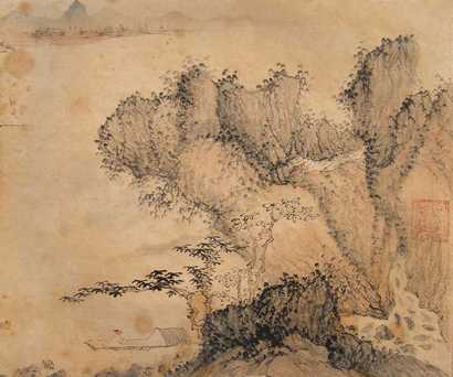 佚名 山水 镜心